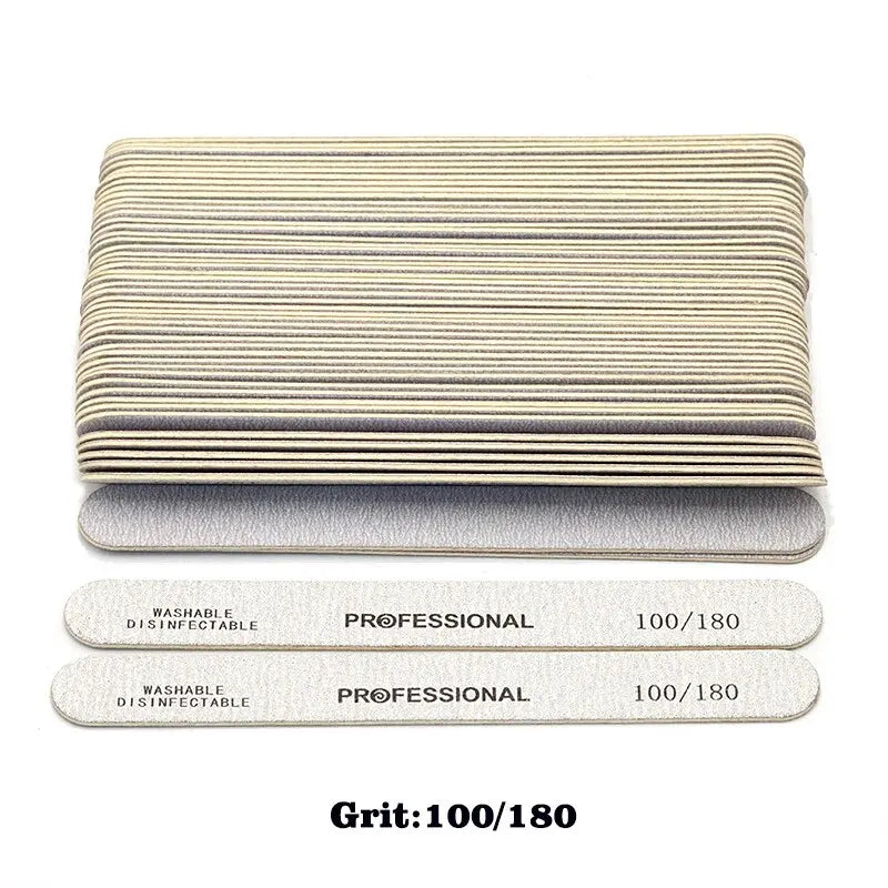 Lixa de madeira com 100Pcs - Escolha entre 100/180 ou 180/240 Lixa dupla