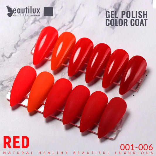 COLEÇÃO VERMELHO NAIL GEL KIT 6x10ml | NAIL GEL CLASSIC COLORS