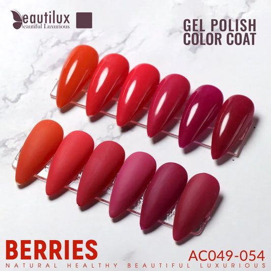 COLEÇÃO FRUTAS VERMELHAS NAIL GEL KIT 6x10ml | NAIL GEL CLASSIC COLORS