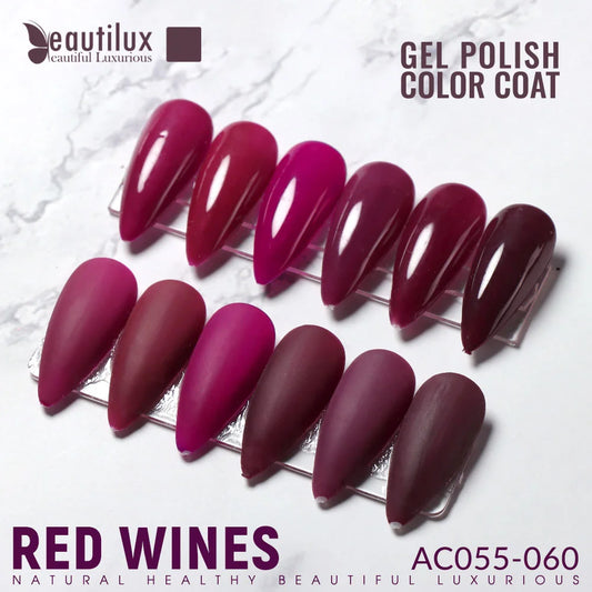 COLEÇÃO VINHO NAIL GEL KIT 6x10ml | NAIL GEL CLASSIC COLORS