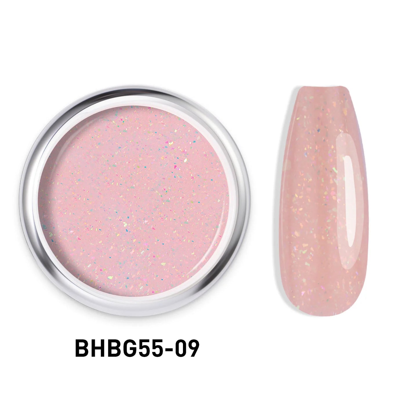 GLITTER HARD BUILDER NAIL GEL |BHBG55-09