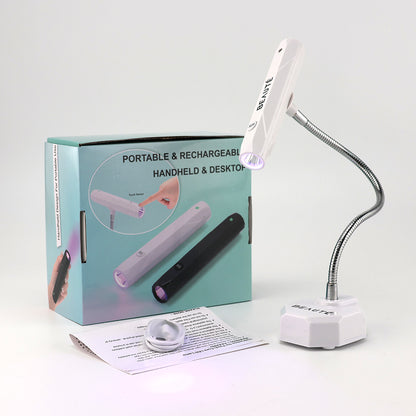 Lanterna UV/LED Nail Light for Tips & Gel Repairs – Magnetic Base, Cordless - Lanterna UV/LED Portátil 9W para Unhas – Touch, Base Magnética e Recarregável