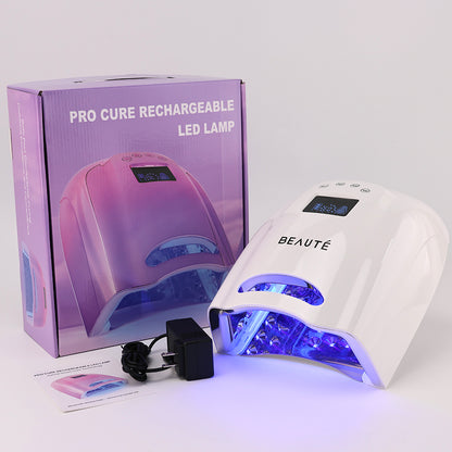 cordless Light LED&UV White 128W Rechargeable Hybrid LED/UV Lamp - Cabine Híbrida LED/UV 128W Recarregável コードレスライト ホワイト BEAUTÉ NAIL BIG LAMP