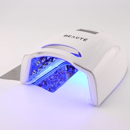 cordless Light LED&UV White 128W Rechargeable Hybrid LED/UV Lamp - Cabine Híbrida LED/UV 128W Recarregável コードレスライト ホワイト BEAUTÉ NAIL BIG LAMP